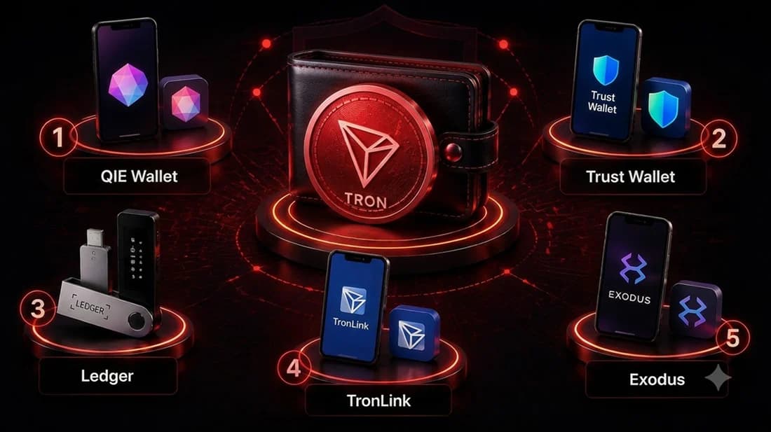 How the top self-custody wallets stack up for TRON holdings and DeFi access: QIE Wallet, Trust Wallet, Ledger, TronLink, and Exodus