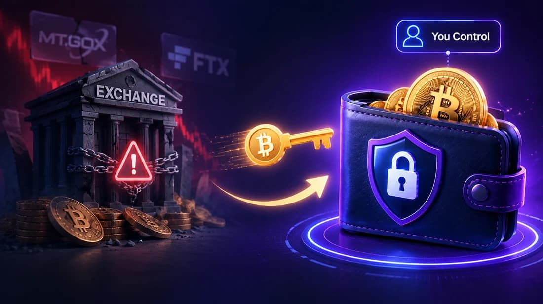 Why self-custody matters — holding your own private keys protects Bitcoin from exchange collapse